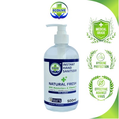 ECOLIVE INSTANT HAND SANITIZER - NATURAL FRESH 1 X 24 BTL (500 ML EACH)