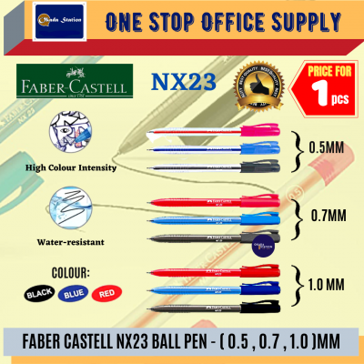 FABER CASTELL NX23 BALL PEN - 0.5MM ( BLUE COLOUR 50's )