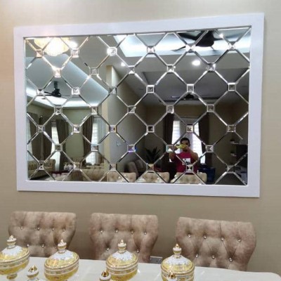 Hexagon Bevel Diamond Mirror (7 ft x 4.5 ft)