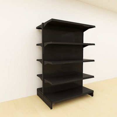 Classic Retail Display Shelves Island Unit 2100 H x 1200L x 915 D (Black)