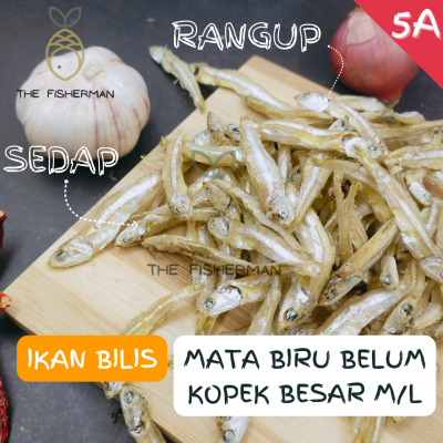 [Borong Wholesale] Ikan Bilis Mata Biru Belum Kopek 5A Size M ( 10KG ) - The Fisherman