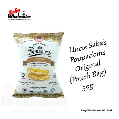 POPPADOMS - ORIGINAL 50G  - Pouch bag