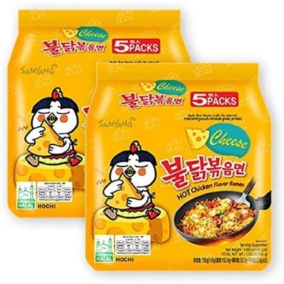 Samyang Ramen Chicken Noodles Cheese (5 Packs) 140g x 8