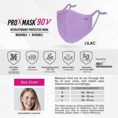 PROXMASK 90V Antiviral Reusable Face Mask - S Size