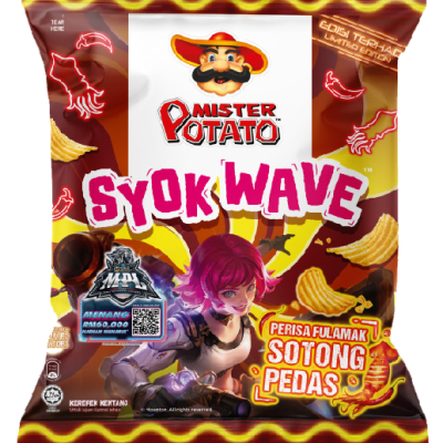 MISTER POTATO SYOKWAVE PERISA FULAMAK SOTONG PEDAS 55g