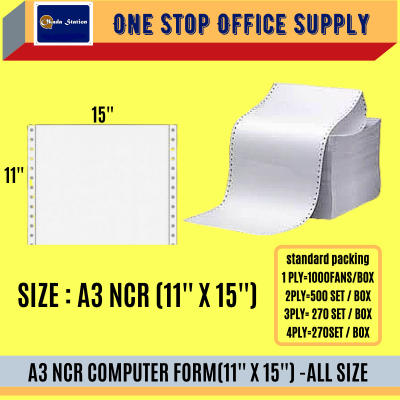 A3 NCR COMPUTER PAPER 4ply  - 11'' X 15''