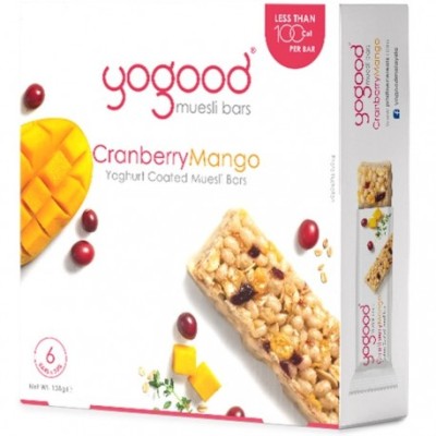 YOGOOD Cranberry Mango Muesli Bar Pack (6 x 23gm) x 10