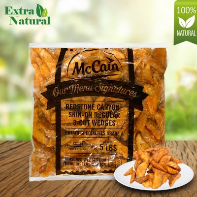 [Extra Natural] McCain Skin-On Potato Wedges 2.27kg (6 Units Per Carton)