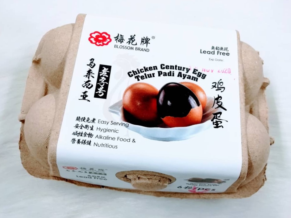 Blossom Unleaded Chicken Century Egg (6 units x 24 packet)