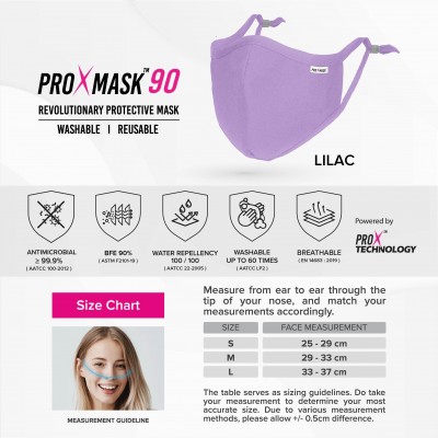 PROXMASK 90 Antimicrobial Reusable Face Mask - M Size