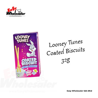 LOONEY TUNES COATED BISCUIT MILK CREAM