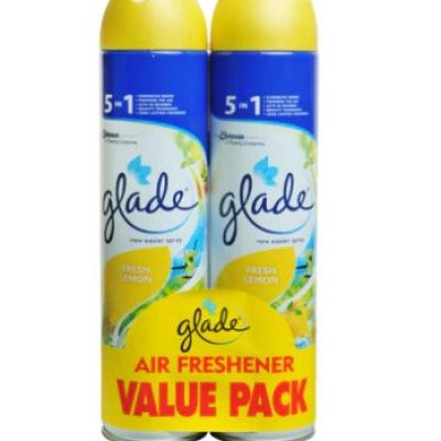 Glade Aerosol Fresh Lemon 320ml Twinpack 320ml x 2s