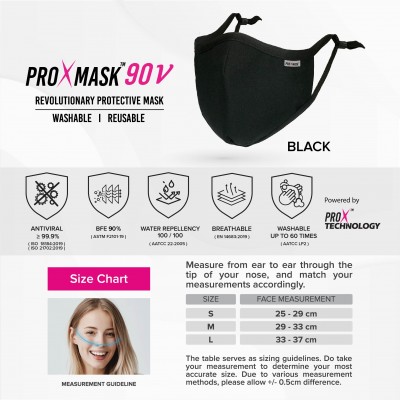 PROXMASK 90V Antiviral Reusable Face Mask - M Size