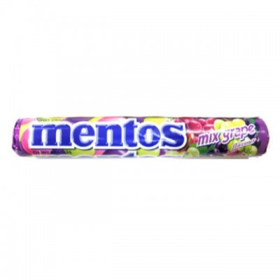 MENTOS MIX GRAPE ROLLS 37g (192 Units Per Carton)