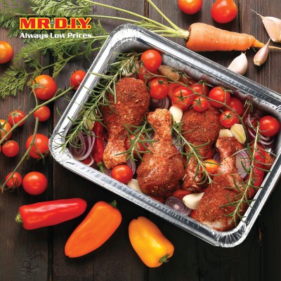 (MR.DIY) Disposable Aluminum Oblong Foil Pans Containers (2 pcs)