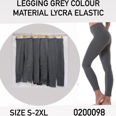 Wholesale Leggings - Legging Grey Colour Material Lycra Elastic 0200098