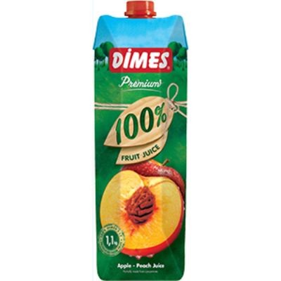 DIMES 100% APPLE PEACH 1 L (12 Units Per Carton)