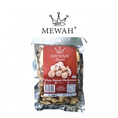 Mewah Organic White Button Mushroom 60g (Mewah Cendawan Butang Putih Organik 60g)