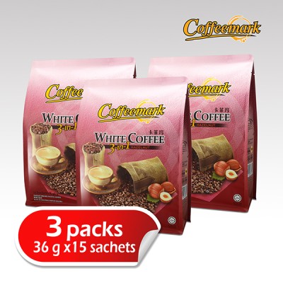 Coffeemark White Coffee 3 in 1 - Hazelnut 15s x 36g ( Bundle of 3 )