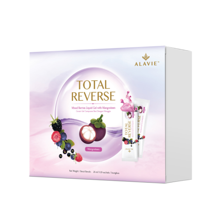 Alavie Total Reverse Anti Aging Mangosteen Liquid Gel 25ml X 20 sachets (24 Units Per Carton)