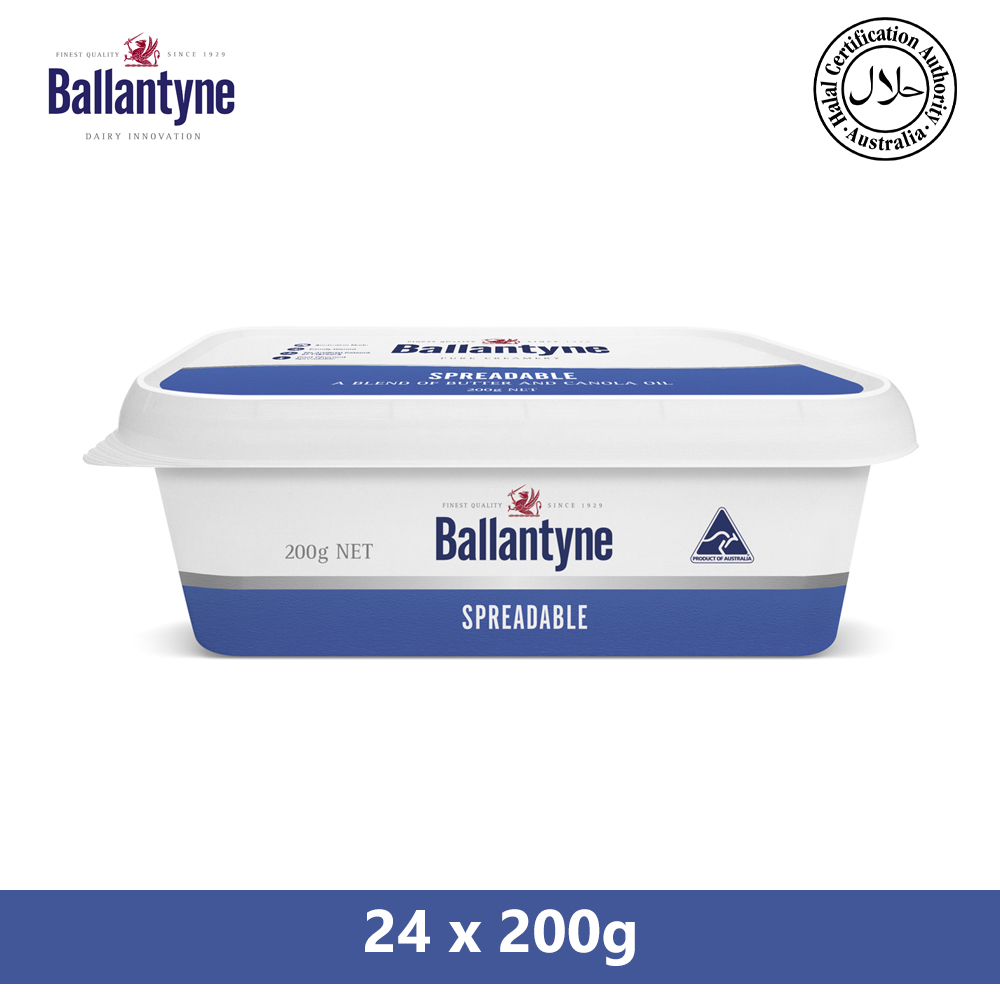 BALLANTYNE SPREADABLE BUTTER, ORIGINAL 200G X 24