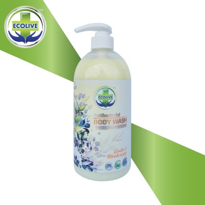 ECOLIVE ANTIBACTERIAL BODY WASH (GENTLE & MOISTURIZING)  1000ML X 12 BTL