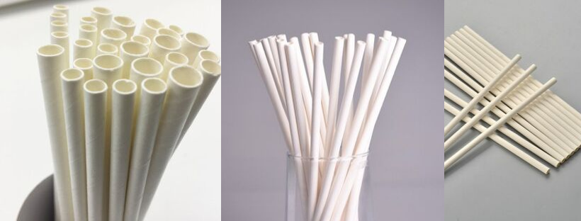 8mm diameter x 197mm length Food Grade Natural White Drinking Paper Straw (80 Straws Per Outer)(100 Outers Per Carton)