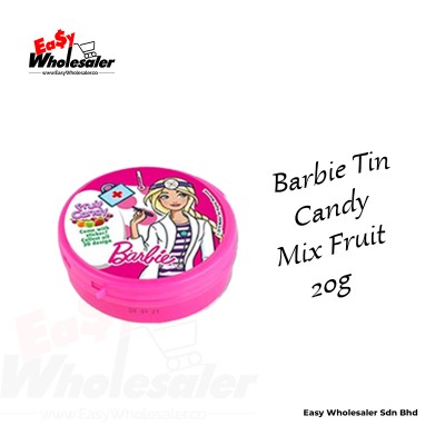 BARBIE TIN CANDY MIX FRUIT