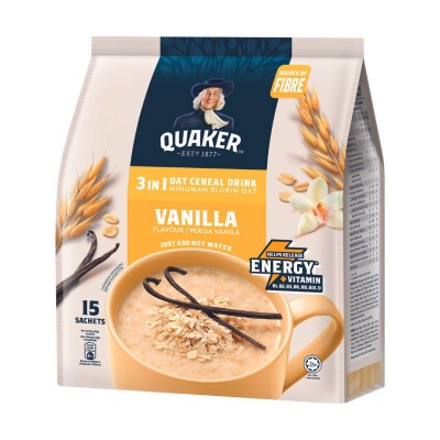 QUAKER 3 IN 1 VANILLA 15'S x 12