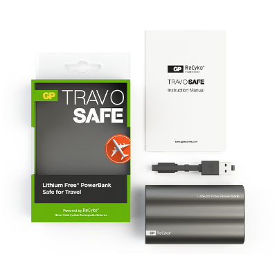 GP Portable Powerbank Trav-O-Safe GP4H03-2B1 (20 Units Per Carton)