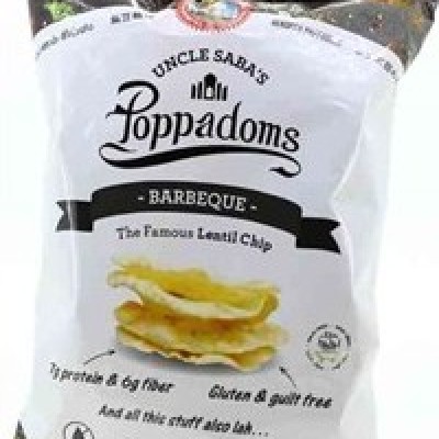 UNCLESABA'SPOPPADOMS - 50G BARBEQUE (30 Units Per Carton)