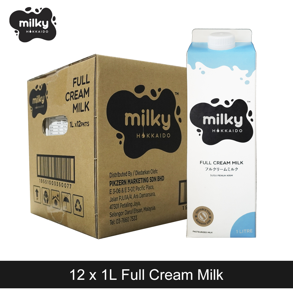 MILKY HOKKAIDO FULL CREAM MILK 1L X 12