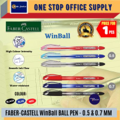 FABER CASTELL WINBALL PEN - 0.7MM ( BLACK COLOUR )