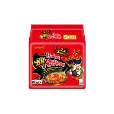 Samyang Ramen Chicken Noodles BULDAK 2x Spicy (5 Packs) 140g x 8