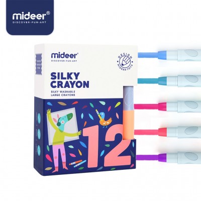 Washable Silky Crayon 12 Colors