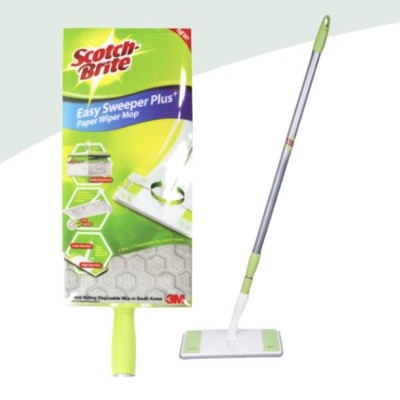 3M SCOTCH-BRITE EASY SWEEPER PLUS + PAPER WIPER STARTER KIT