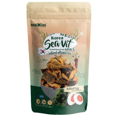 (5'sX10BagX50g)Korea Seavit Snack (Salted Egg)