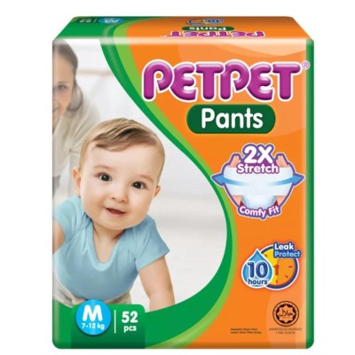 PETPET PANTS JUMBO PACK SIZE M (ST) 4 x 52's