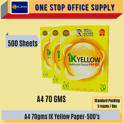 IK YELLOW A4 PAPER 500'S - 70GMS