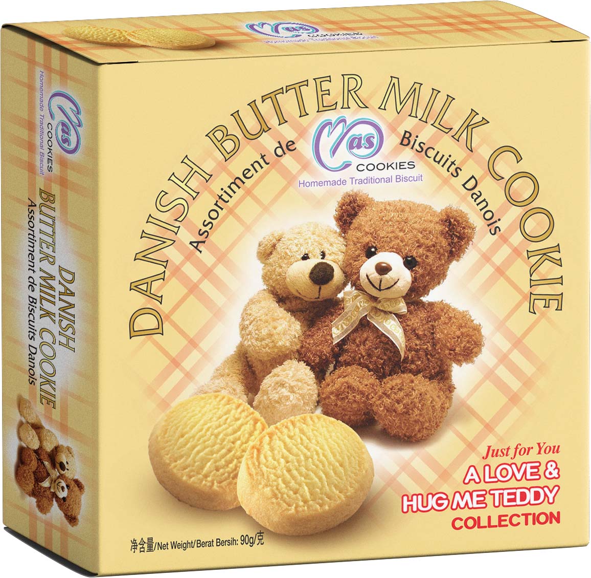 90 1 MAS DANISH BUTTER MILK COOKIES (24 Units Per Carton)