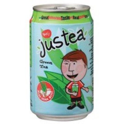 YEOS JUSTEA GREEN TEA W ALOE VERA 300ML CAN (24 Units Per Carton)