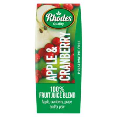 Rhodes Apple & Cranberry 200ml x 24