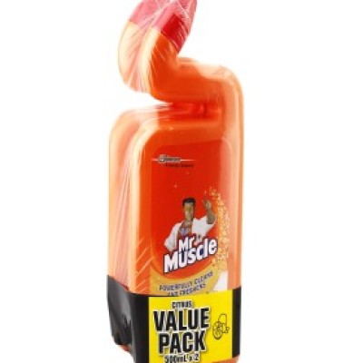 Mr Muscle Toilet Liquid 6 x (500ml x 2 Value Pack)