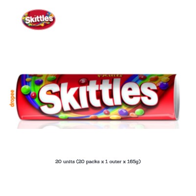 SKITTLES Tube 165g (20 Units Per Carton)