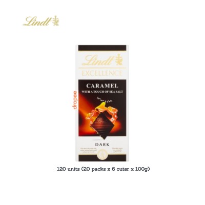 LINDT Excellence A Touch of Sea Salt 100g (120 Units Per Carton)