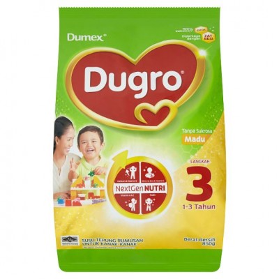 DUMEX DUGRO 3 HONEY 1-3 YEARS 850g 12 X 850G