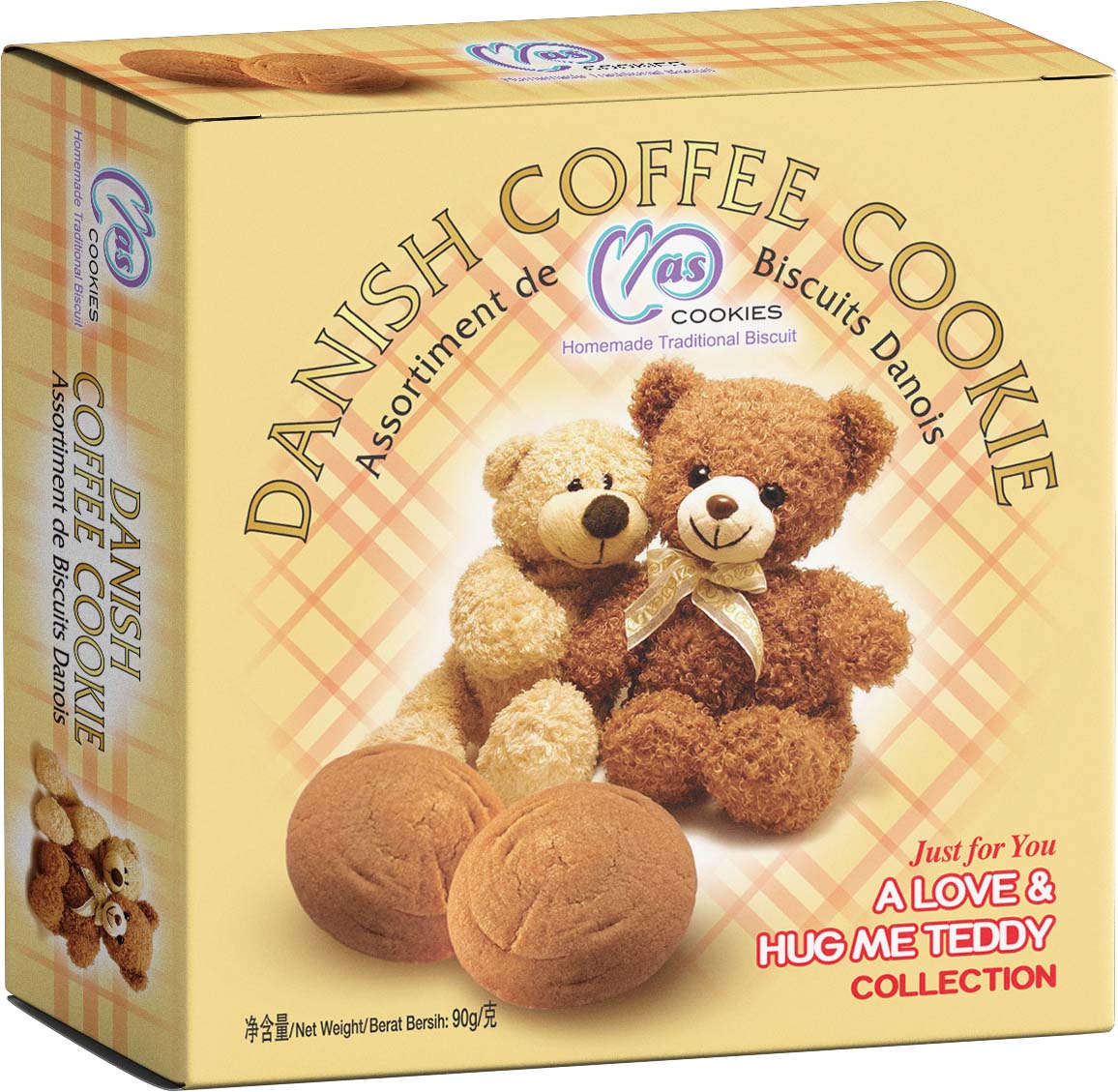 90 3 MAS DANISH COFFEE COOKIES (24 Units Per Carton)