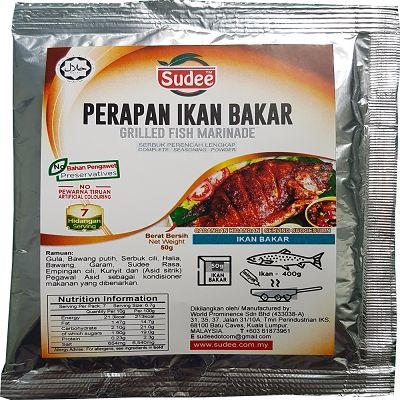 Sudee Perapan Ikan Bakar Spice Premixes 50g (80 Units Per Carton)