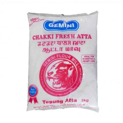 Tepung Atta Gemini 3kg X 8