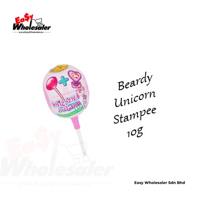 BEARDY LOLLIPOP WITH SURPRISE - UNICORN STAMPER